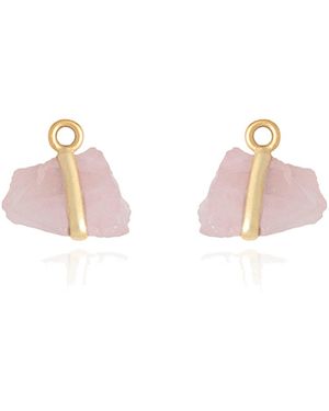 Lavani Jewels Drops Raw Stone - Pink
