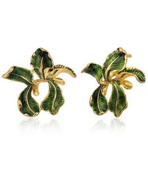 Milou Jewelry Fleur De Lis Earrings - Green