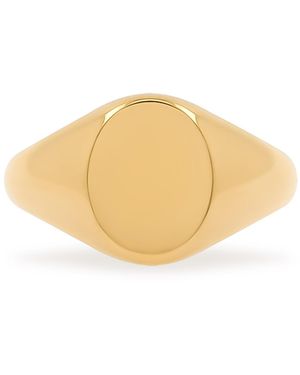 Cote Cache Oval Pinky Signet Ring - Natural