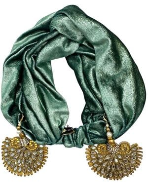Julia Clancey Peacock Shimmy Turban Twist - Green