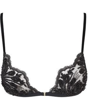 Belle -et-BonBon Onyx Beaded Bralette - Black