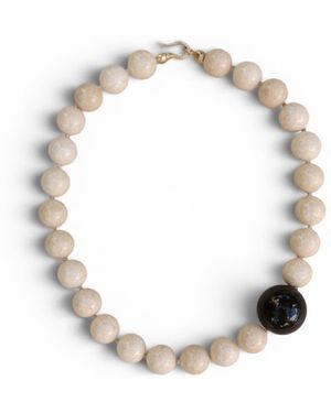 A'miss Neutrals Polka Necklace - Metallic