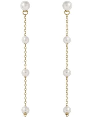 Lisa&Co. Earrings Pearl Drip Drop - White