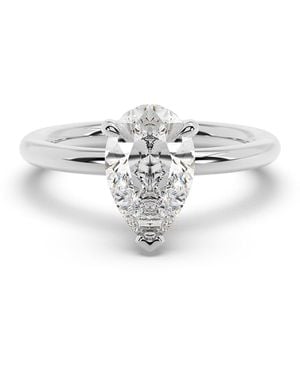 Artisan Lab-Grown Pear-Shaped Diamond Statement Ring - White