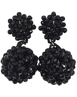 Fairchild Baldwin Orb Earrings Jet - Black
