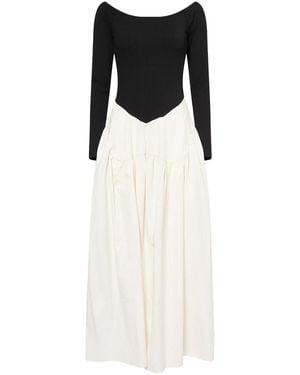 Amy Lynn Nancy Rich Cotton Off-Shoulder Maxi Dress - Black