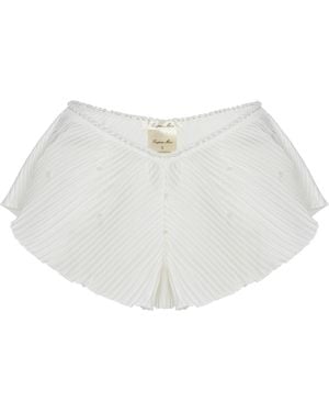 Empress Mimi Ama Shorts With Pearl Details - White