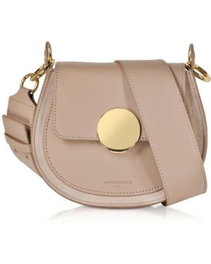Le Parmentier Yucca Suede & Leather Shoulder Bag - Natural