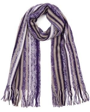 Saachi Serene Stripes Scarf - Purple