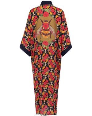 Henelle Night Bloom Kimono - Red