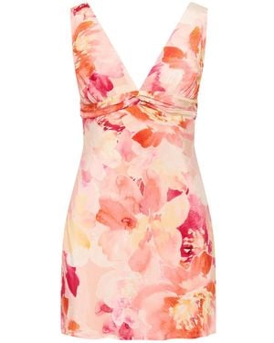 Isabelle Quinn Freya Mini Dress Dahlia Floral - Pink