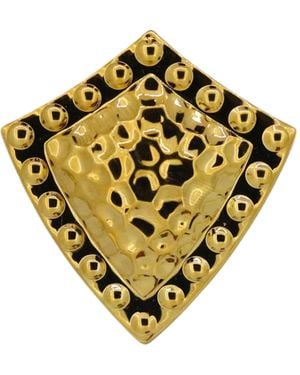 Vickisarge Hammered Shield Pin - Black