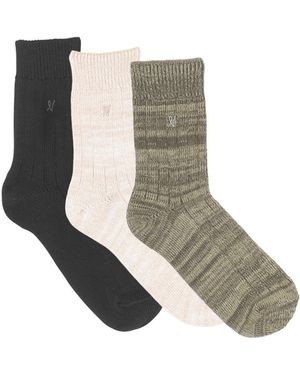 Nudea Neutrals Organic Cotton Socks Three Pack - White