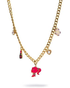 Ebru Jewelry Glamour Girl Charm Necklace - Metallic