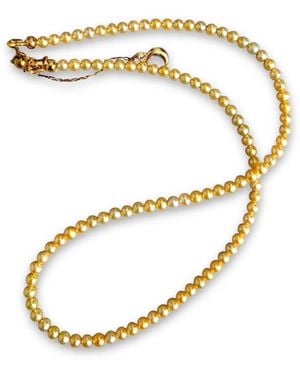 Ninemoo Soleil Golden Pearl Necklace – Petit - Metallic