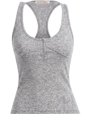 Love and Nostalgia Essential Rib Racer Back - Gray