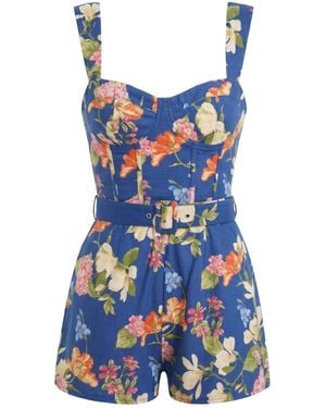 Yumi Kim Fuji Linen Romper - Blue