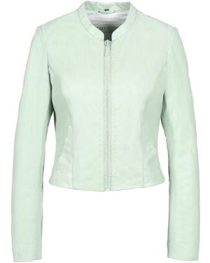 Freaky Nation Leather Jacket Sparkling Saltwater - Green