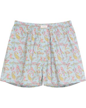 NoLoGo-chic Paisley Print Boxers Boxer Short Cotton Dusty - White