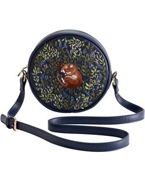 Fable England X Chloe Giordani Dormouse Embroidered Round Saddle Bag - Grey