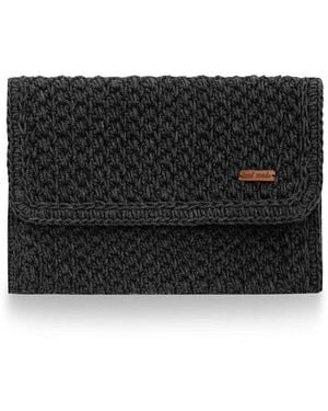 Peraluna Hira Bag Handmade Knitwear Clutch - Black