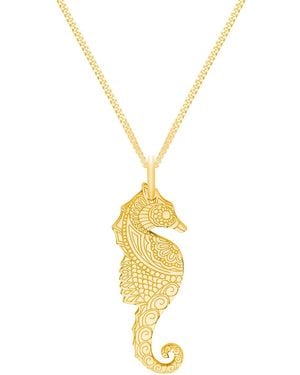 CarterGore Small Seahorse Pendant Necklace - Metallic