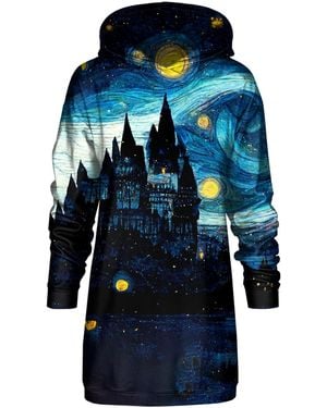Aloha From Deer Magic Night Hoodie Oversize Dress - Blue
