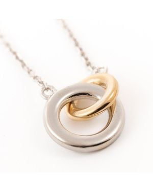 Belinda Jewelz Mixed Metal Connected Rings Necklace - Metallic