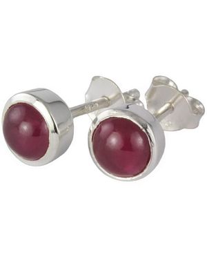 The Jewellery Store London July Birthstone Earrings – Ruby - Purple