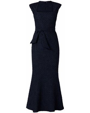 SACHA DRAKE Gala Royale Crepe Evening Gown - Blue