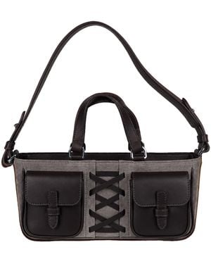 F3Rog by Rana East-West & Shoulder Leila Bag - Black