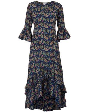 At Last Victoria Midi Dress - Blue