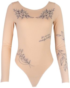 Daily Underwear Bodysuit Tattoo Frappe - Pink