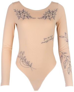 Daily Underwear Bodysuit Tattoo Frappe - Pink