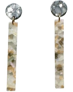 CLOSET REHAB Neutrals Matchstick Drop Earrings - White