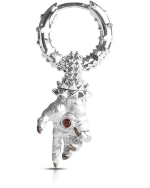 Kasun Hand Of The Protector Earrings - White