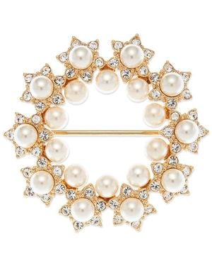 Grosse Pearl & Crystal Statement Brooch, Series Trésor - Metallic