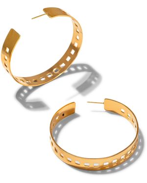 Jaredjamin Girls On Film Hoop Post Earrings - Metallic