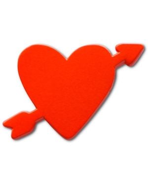 Make Heads Turn Enamel Pin Heart With Arrow - Red