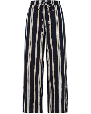 Luella Fashion Neutrals Beziers Linen Trousers - Blue
