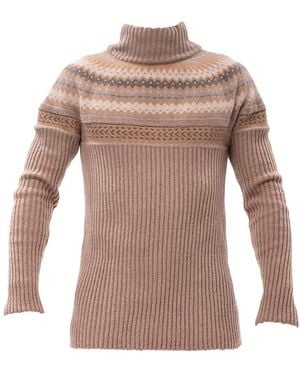 Maison Bogomil Turtleneck Ribbed Long Jumper - Pink