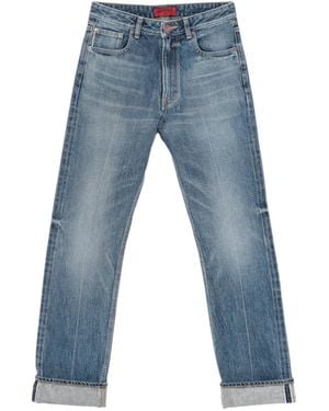 Din & Deen Regular Fit Denim Selvedge Washed Jeans Katana Collection - Blue