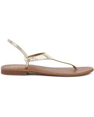 Rag & Co Madeline Flat Thong Sandals By Rag & Co - Natural