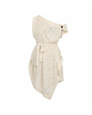 Stuart Trevor Neutrals Pirate Dress – Ivory Sequin Lace - Natural
