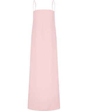 NAZLI CEREN Aella Long Satin Dress - Pink