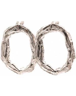 De Roms The Dusk Molten Stud Earrings - Metallic