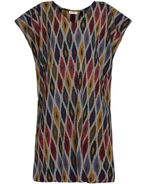 Heritagemoda Handwoven Multicoloured Ikat Kaftan Dress – Artisanal & Effortlessly Chic - Black