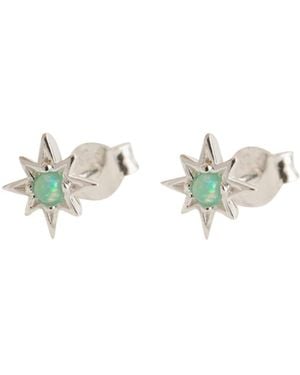 Claire Hill Designs Opal Star Mini Stud Earrings - White