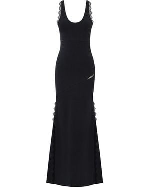 Pcfg Cotton Long Fitted Dress With Straps - Black