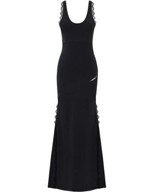 Pcfg Cotton Long Fitted Dress With Straps - Black